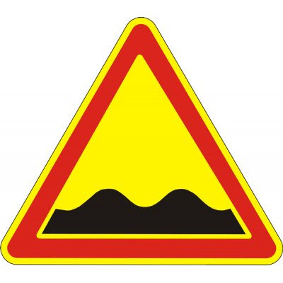 Дорожній Знак 1.10 Нерівна Дорога Дорожній Знак 1.10 Нерівна Дорога