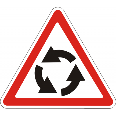 Road Sign 1.19 Intersection with Circle Traffic Road Sign 1.19 Intersection with Circle Traffic