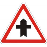 Дорожній Знак 1.22 Перехрещення з Другорядною Дорогою
