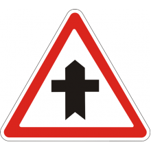 Дорожній Знак 1.22 Перехрещення з Другорядною Дорогою