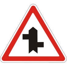 Дорожній Знак 1.23.3 Прилягання Другорядної Дороги