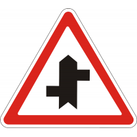 Дорожній Знак 1.23.4 Прилягання Другорядної Дороги