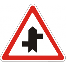 Дорожній Знак 1.23.4 Прилягання Другорядної Дороги