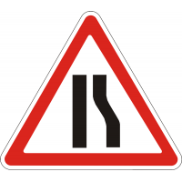 Дорожній Знак 1.5.2 Звуження Дороги