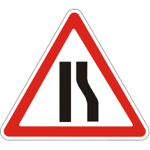 Дорожній Знак 1.5.2 Звуження Дороги