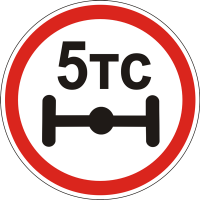 Дорожній Знак 3.16 Рух Транспортних Засобів, Навантаження на Вісь яких Перевищує ...т, Заборонено