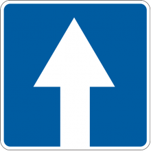 Road Sign 5.5 One Way Road