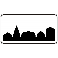 Дорожній Знак 5.53 Початок Забудови Населеного Пункту