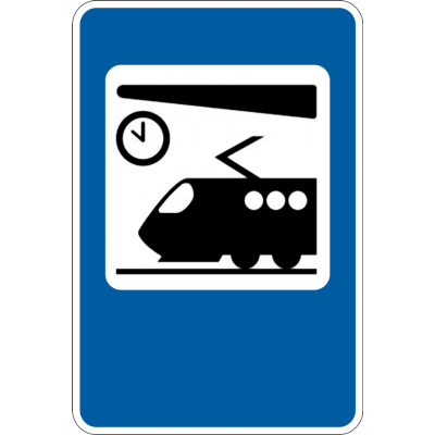 Road Sign 5.72 Railway Station or Train Stopping Point Road Sign 5.72 Railway Station or Train Stopping Point