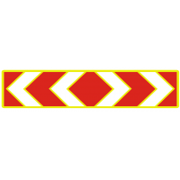 Дорожній Знак з Флуоресцентним Окантуванням 1.4.3 Напрямок Повороту 