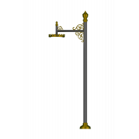 Алюминиевая Парковая Опора Освещения (RS-PLP-13001)