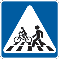 Road Sign 5.93.1 Adjacent Pedestrian Crossing and Bicycle Crossing