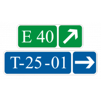 Дорожній Знак 5.67.3 Номер і Напрямок Маршруту (Дороги)