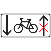 Road Sign 7.29.3 Direction of Cyclists' Traffic